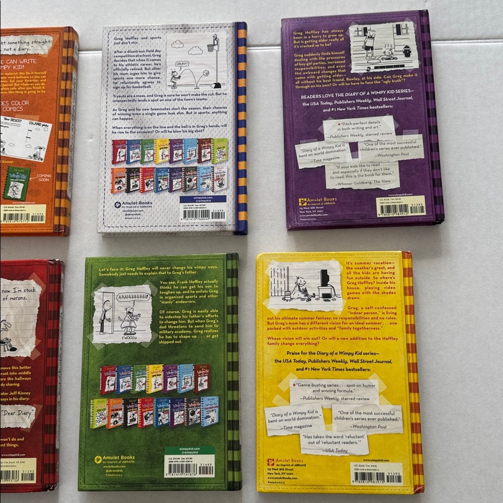 Diary of a Wimpy Kid Book Set/ Bundle of 7 Books/ Hardcover Kids Reading - Picture 11 of 13
